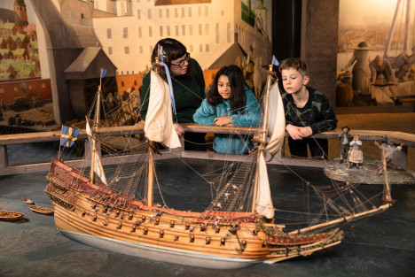 Familjebesök på Vasamuseet.